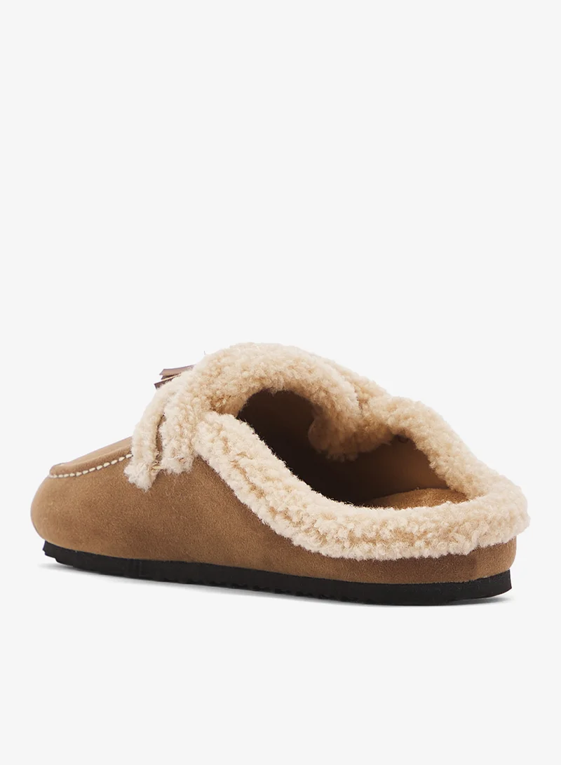 GLAMOROUS Casual Fluffy Slip On Mules